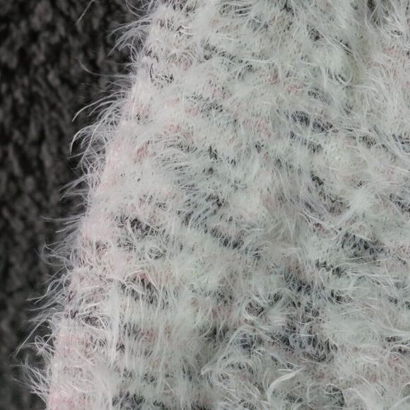 Knox Rose Women's Size M Fuzzy Open Front Cardigan Sweater Knitted Gray - Picture 5 of 13